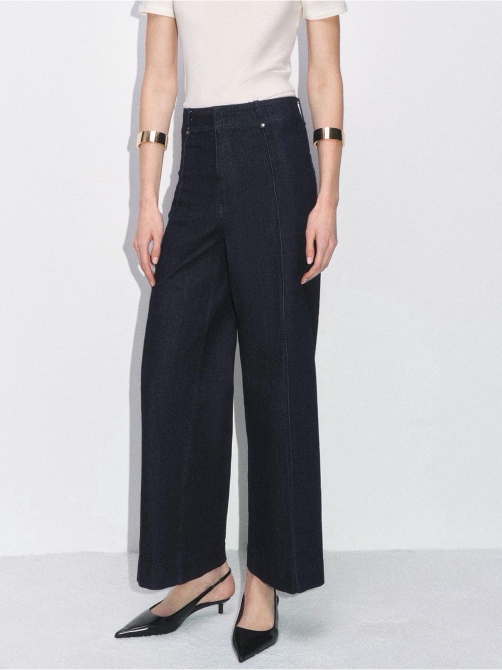 Zara ZW Collection High Waist Wide Leg Jeans